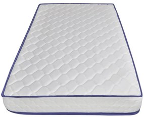 Cama + colchão espuma memória 140x200cm couro artificial branco
