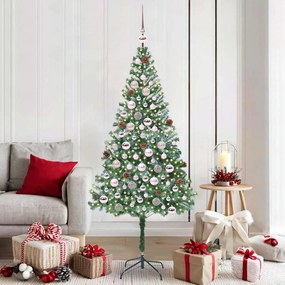 vidaXL Árvore de Natal Artificial com 300 LEDs Verde 180 cm PVC e Aço