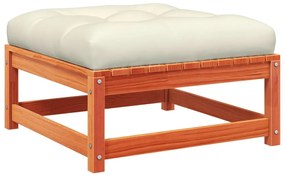 Apoios pés jardim c/ almofadões 2 pcs pinho maciço castanho-mel