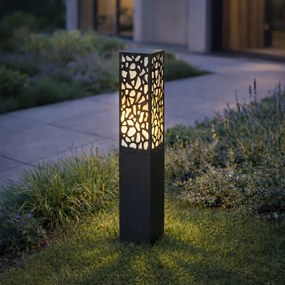 Candeeiro de poste exterior moderno preto 60 cm IP44 - Nicole