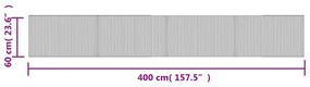 Tapete retangular 60x400 cm bambu preto