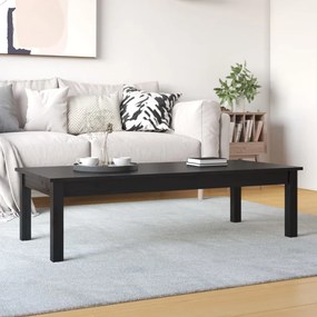 vidaXL Mesa de centro 110x50x30 cm pinho maciço preto