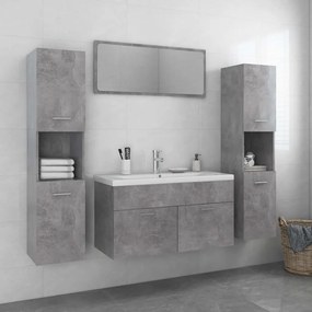 3071067 vidaXL Conjunto móveis casa de banho contraplacado cinzento cimento