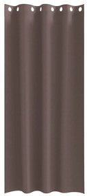 Cortinas 2 pcs Castanho escuro 260 x 140 cm Poliéster