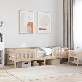 Estrutura de cama sem colchão 80x200 cm madeira de pinho maciça