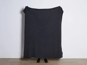 Manta cinzenta escura 130 x 180 cm ASAKA Beliani