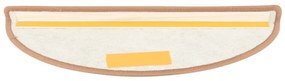 Tapete/carpete para degraus 15 pcs 56x17x3 cm castanho-claro