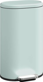 HOMCOM Lixeira para Cozinha 30 Litros, Lixeira de Pedal com Tampa Soft-Close, Pedal em Metal, Verde, 36,5 x 31 x 61 cm | Aosom Portugal