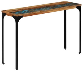 Mesa consola 120x35x76 cm madeira recuperada maciça