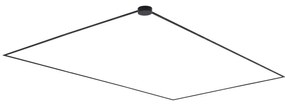 Sistema de iluminação de trilho moderno preto monofásico 1000 cm com fonte de alimentação redonda - Magnetic Moderno