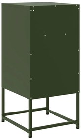 Mesa de cabeceira 36x39x78 cm aço verde-azeitona