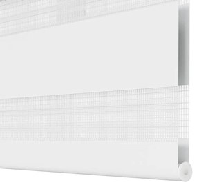 Estore de rolo 120 x 175 cm, linhas de zebra / Branca
