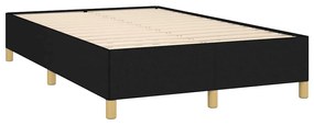 Estrutura de cama sem colchão preto 120x190 cm tecido