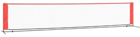 Rede de ténis 500x100x87 cm poliéster preto e vermelho