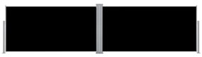 Toldo lateral retrátil 160x600 cm preto