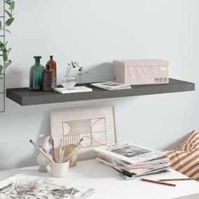 vidaXL Prateleira de parede suspensa 90x23,5x3,8 cm MDF cinzento