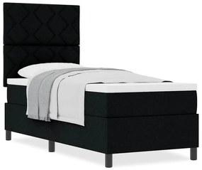Cama Box com Colchão Preto 80x200 cm Tecido