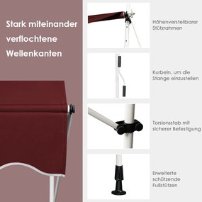 Toldo de varanda extensível 300x120cm