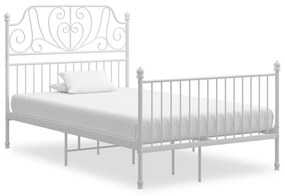 vidaXL Estrutura de cama 120x200 cm metal branco