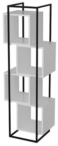Estante Prada – Preto e Branco – 52x160x38 cm