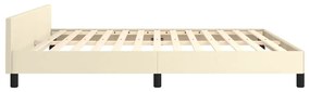 Estrutura cama c/ cabeceira sem colchão 180x200 cm creme
