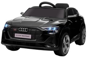 HOMCOM Carro Elétrico Audi E-Tron 12V com Faróis Buzina Música MP3 TF USB e Abertura da Porta 3-8km/h 108x60x47 cm Preto | Aosom Portugal