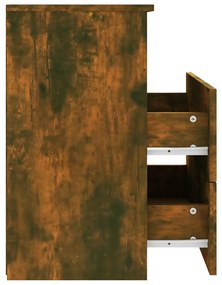 Mesas de cabeceira 2 pcs 50x32x60 cm cor carvalho fumado