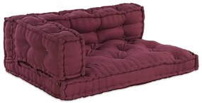 vidaXL Travesseiro para Sofá Pallet 3 pcs Maroons tecido