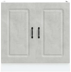 Armário baixo lavatório Kalmar 80x46x81,5 cm cinzento betão