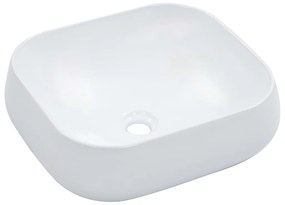 vidaXL Lavatório 44,5x39,5x14,5 cm cerâmica branco