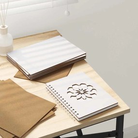 vidaXL Painéis de Decoração 50 pcs Branco 15 x 21 x 0.27 cm