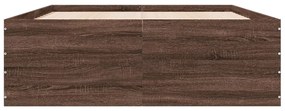 Estrutura de cama 120x190cm derivados madeira carvalho castanho