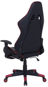 Cadeira gaming em pele sintética vermelha e preta VICTORY Beliani