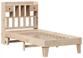 Cama sem colchão 100x200 cm madeira de pinho maciça