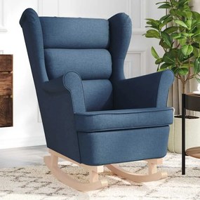 vidaXL Cadeira de baloiço 74x90x102 cm tecido azul