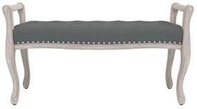 Banco 110x45x60 cm tecido cinzento-escuro