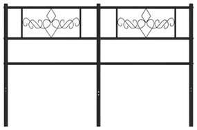 Cabeceira de cama 160 cm metal preto
