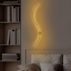 Candeeiro de Parede Uyan - Dourado - 90cm x 17cm x 10cm