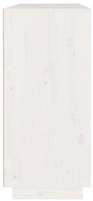 Aparador 110x34x75 cm madeira de pinho maciça branco