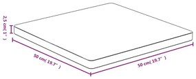 Tampo de mesa 50x50x2,5 cm bambu