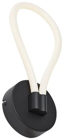 Candeeiro de Parede Moderno Preto com LED e Dimmer de 3 Níveis - Keri Moderno