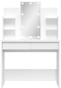 Toucador com luzes LED 96x40x142 cm branco