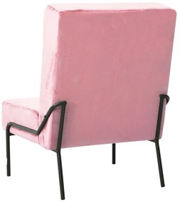 Cadeira de descanso 65x79x87 cm veludo rosa