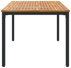 Mesa de Jardim vidaXL 180x90x75 cm em Madeira de Acácia Sólida e Metal