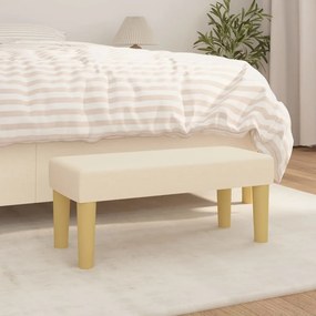 346629 vidaXL Banco 70x30x30 cm tecido cor creme