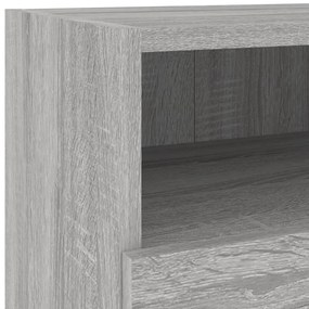 Móvel parede p/ TV 40x30x30cm derivados madeira cinza sonoma