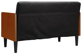 Sofá-luvas com rolos 110 cm veludo preto