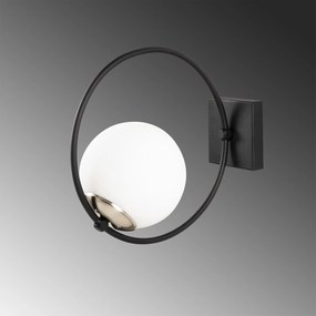 Aplique de Parede Dolunay – Preto/Branco – 15 x 31 cm