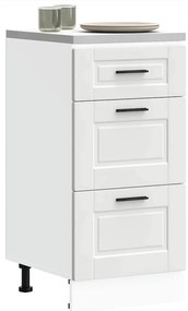 vidaXL Armário base de cozinha Porto derivados de madeira branco