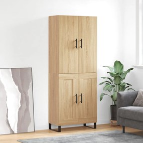 vidaXL Armário alto 69,5x34x180 cm derivados de madeira cor sonoma